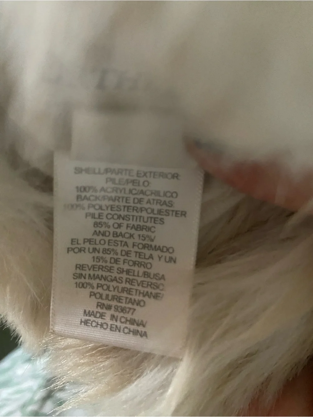 Plush Faux Fur Vest in Light Beige - Picture 5 of 5